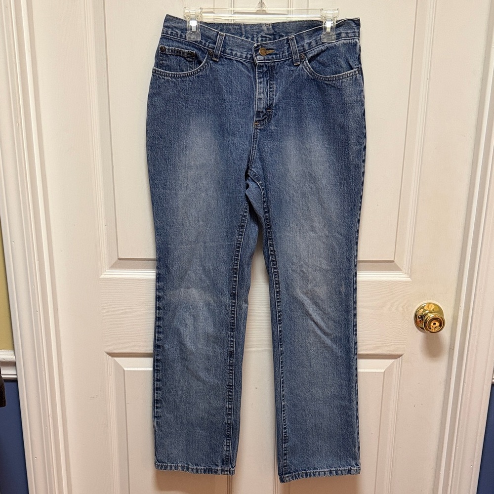 Women's Straight Leg Blue Jeans, Size 8